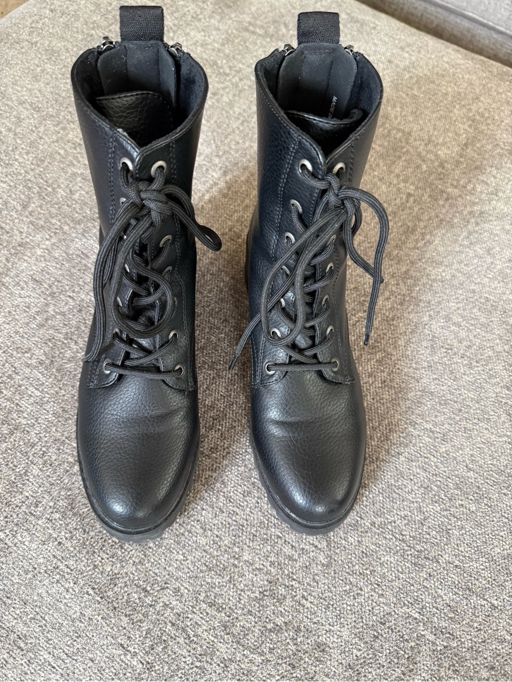 Classic Black Women’s Lace-Up Leather Ankle Boots